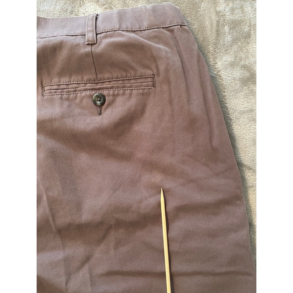Croft & Barrow Shorts Lot/2 Sz 34 Taupe Navy Chino Pleated Cotton Poly Preppy - Picture 6 of 11